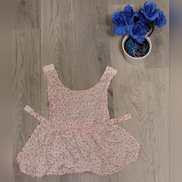 Chong Huo, dog dress floral pink and white, bow and velcro closure - Picture 10 of 11